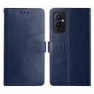 For OnePlus 9 Y Stitching Horizontal Flip Leather Phone Case(Blue) - 1