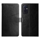 For OnePlus 9 Y Stitching Horizontal Flip Leather Phone Case(Black) - 1