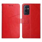 For OnePlus 9 Pro Y Stitching Horizontal Flip Leather Phone Case(Red) - 1