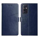 For OnePlus 9 Pro Y Stitching Horizontal Flip Leather Phone Case(Blue) - 1