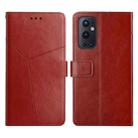 For OnePlus 9 Pro Y Stitching Horizontal Flip Leather Phone Case(Brown) - 1