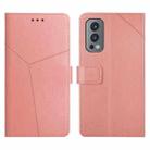 For OnePlus Nord 2 5G Y Stitching Horizontal Flip Leather Phone Case(Rose Gold) - 1