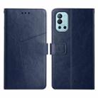 For OnePlus 9R Y Stitching Horizontal Flip Leather Phone Case(Blue) - 1