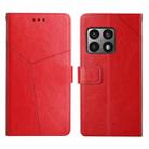 For OnePlus 10 Pro Y Stitching Horizontal Flip Leather Phone Case(Red) - 1