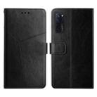 For ZTE Axon 20 4G Y Stitching Horizontal Flip Leather Phone Case(Black) - 1