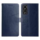 For ZTE Axon 30 Y Stitching Horizontal Flip Leather Phone Case(Blue) - 1