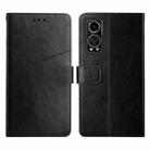 For ZTE Axon 30 Y Stitching Horizontal Flip Leather Phone Case(Black) - 1