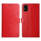 For ZTE Blade A31 Y Stitching Horizontal Flip Leather Phone Case(Red) - 1