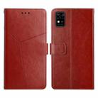 For ZTE Blade A31 Y Stitching Horizontal Flip Leather Phone Case(Brown) - 1