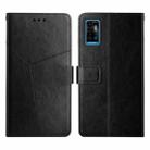For ZTE Blade A51 Y Stitching Horizontal Flip Leather Phone Case(Black) - 1