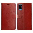 For ZTE Blade A51 Y Stitching Horizontal Flip Leather Phone Case(Brown) - 1