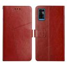For ZTE Blade A71 Y Stitching Horizontal Flip Leather Phone Case(Brown) - 1