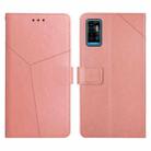 For ZTE Blade A71 Y Stitching Horizontal Flip Leather Phone Case(Rose Gold) - 1