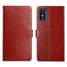 For ZTE Blade L9 Y Stitching Horizontal Flip Leather Phone Case(Brown) - 1