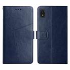 For ZTE Blade L210 Y Stitching Horizontal Flip Leather Phone Case(Blue) - 1