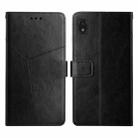 For ZTE Blade L210 Y Stitching Horizontal Flip Leather Phone Case(Black) - 1