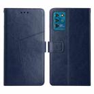 For ZTE Blade V30 Vita Y Stitching Horizontal Flip Leather Phone Case(Blue) - 1