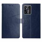 For ZTE Blade V30 Y Stitching Horizontal Flip Leather Phone Case(Blue) - 1