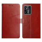 For ZTE Blade V30 Y Stitching Horizontal Flip Leather Phone Case(Brown) - 1