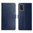 For ZTE Libero 5G II Y Stitching Horizontal Flip Leather Phone Case(Blue) - 1