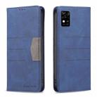 For ZTE Blade  A31 Magnetic Splicing Leather Phone Case(Blue) - 1