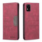 For ZTE Blade  A31 Magnetic Splicing Leather Phone Case(Red) - 1