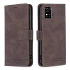 For ZTE Blade  A31 Magnetic Clasp RFID Blocking Anti-Theft Leather Phone Case with Holder & Card Slots & Wallet(Brown) - 1