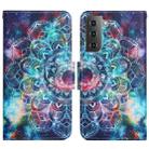 For Samsung Galaxy S22 5G Painted Pattern Horizontal Flip Leather Phone Case(Starry Mandala) - 1