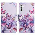 For Samsung Galaxy A13 5G Painted Pattern Horizontal Flip Leather Phone Case(Bright Butterfly) - 1