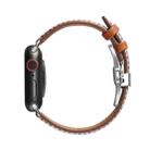 Slimming Butterfly Buckle Watch Band For Apple Watch Series 8&7 41mm / SE 2&6&SE&5&4 40mm / 3&2&1 38mm(Houndstooth Brown) - 1