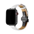 Slimming Butterfly Buckle Watch Band For Apple Watch Ultra 49mm / Series 8&7 45mm / SE 2&6&SE&5&4 44mm / 3&2&1 42mm(White Black) - 1