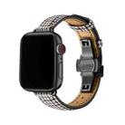 Slimming Butterfly Buckle Watch Band For Apple Watch Ultra 49mm / Series 8&7 45mm / SE 2&6&SE&5&4 44mm / 3&2&1 42mm(Houndstooth Coffee Black) - 1