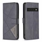 For Google Pixel 7 Pro 5G BF05 Magnetic Buckle Rhombus Texture Leather Phone Case(Black) - 1