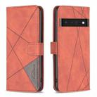 For Google Pixel 7 Pro 5G BF05 Magnetic Buckle Rhombus Texture Leather Phone Case(Brown) - 1