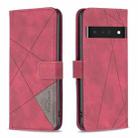 For Google Pixel 7 Pro 5G BF05 Magnetic Buckle Rhombus Texture Leather Phone Case(Red) - 1