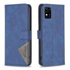 For ZTE Blade  A31 BF05 Magnetic Buckle Rhombus Texture Leather Phone Case(Blue) - 1