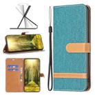 For Nokia G11 / G21 Color Matching Denim Texture Horizontal Flip Leather Case(Green) - 1