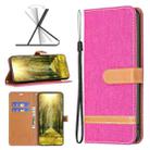 For Nokia G11 / G21 Color Matching Denim Texture Horizontal Flip Leather Case(Rose Red) - 1