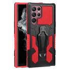 For Samsung Galaxy S22 Ultra 5G Armor Warrior Shockproof PC + TPU Phone Case(Red) - 1