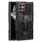 For Samsung Galaxy S22 Ultra 5G Armor Warrior Shockproof PC + TPU Phone Case(Black) - 1