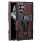 For Samsung Galaxy S22 Ultra 5G Armor Warrior Shockproof PC + TPU Phone Case(Coffee) - 1