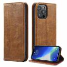 For iPhone 13 Pro Vintage Bark Texture Wallet Leather Phone Case (Khaki) - 1