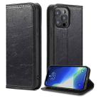For iPhone 13 Pro Vintage Bark Texture Wallet Leather Phone Case (Black) - 1