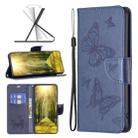 For Nokia G11 / G21 Embossing Two Butterflies Pattern Horizontal Flip PU Leather Case(Dark Blue) - 1