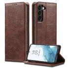 For Samsung Galaxy S22 5G Vintage Bark Texture Wallet Leather Phone Case(Brown) - 1