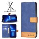 For iPhone 13 Pro Max BF11 Color Matching Skin Feel Leather Phone Case (Blue) - 1