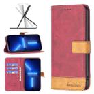 For iPhone 13 Pro Max BF11 Color Matching Skin Feel Leather Phone Case (Red) - 1