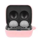 Solid Color Earphone Protective Case with Hook For Sony LinkBuds WF-L900(Pink) - 1