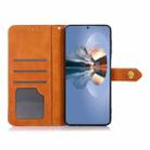 For Alcatel 1B 2022 KHAZNEH Dual-color Cowhide Texture Flip Leather Phone Case(Blue) - 6