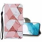 For Samsung Galaxy S22+ 5G Colored Drawing Pattern Flip Leather Case(Marble) - 1